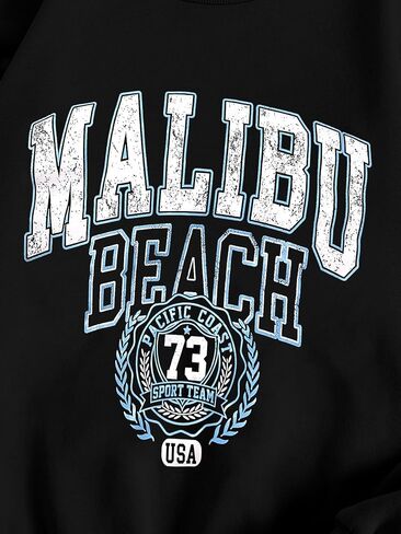 SOLY HUX Girl's Graphic Letter Print Sweatshirt Crewneck Long Sleeve Cute Drop Shoulder Pullover Tops in Kuwait