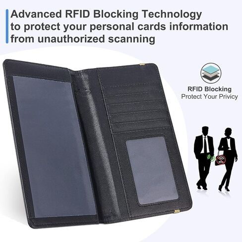 MHJY Checkbook Covers for Personal Checkbook, RFID Blocking Checkbook Holder Alphabet Checkbook Cover for Duplicate Checks, Black K in Saudi Arabia
