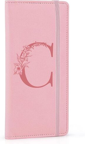 MHJY Checkbook Covers for Personal Checkbook, RFID Blocking Checkbook Holder Alphabet Checkbook Cover for Duplicate Checks, Black K in Saudi Arabia