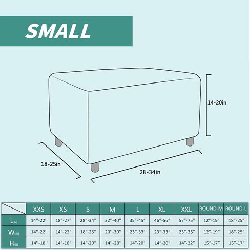 YEMYHOM Ottoman Cover Latest Jacquard Design High Stretch Folding Storage Footstool Protector Rectangle Removable Slipcover (Ottoman Small, Light Gray) in Saudi Arabia