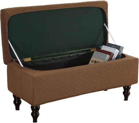 FUANGUI Ottoman Cover Stretch Storage Ottoman Bench Slipcover Jacquard Folding Storage Bench Ottoman Cover Footrest Stool Slipcover Footstool Protector Cover with Elastic Bottom,Medium in Saudi Arabia