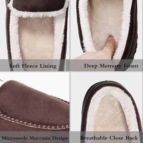 شباشب رجالية من Shoeslocker، شباشب منزلية دافئة وناعمة من الإسفنج الذكي للرجال، شباشب مريحة لغرفة النوم ومضادة للانزلاق للاستخدام الداخلي والخارجي in Kuwait