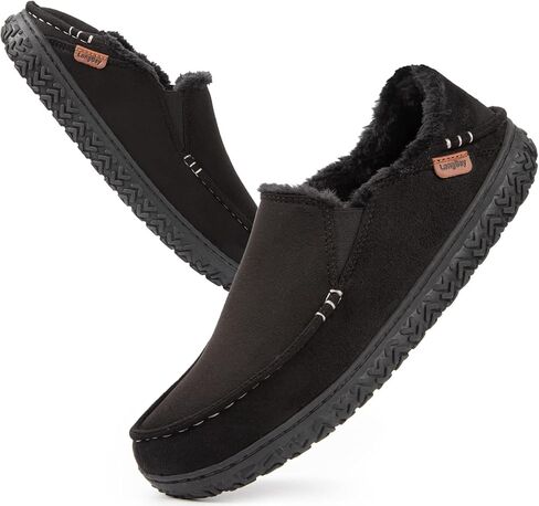 LongBay Men's Moccasin Slippers Cozy Breathable Memory Foam House Shoes for Indoor Outdoor in Kuwait