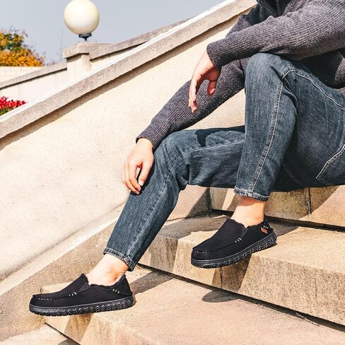 LongBay Men's Moccasin Slippers Cozy Breathable Memory Foam House Shoes for Indoor Outdoor in Kuwait