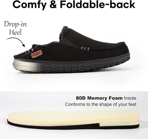 LongBay Men's Moccasin Slippers Cozy Breathable Memory Foam House Shoes for Indoor Outdoor in Kuwait