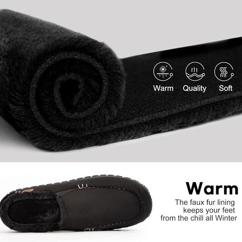 LongBay Men's Moccasin Slippers Cozy Breathable Memory Foam House Shoes for Indoor Outdoor in Kuwait