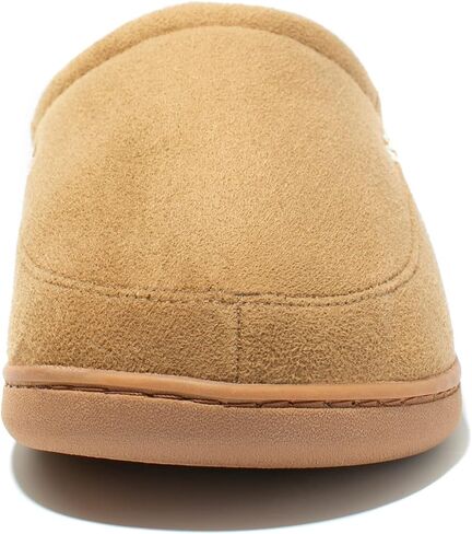 NewDenBer Men's Warm Memory Foam Suede Plush Fleece Lined Slip on Indoor Outdoor Clog House Slippers in Kuwait