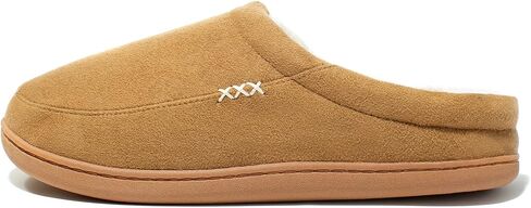 NewDenBer Men's Warm Memory Foam Suede Plush Fleece Lined Slip on Indoor Outdoor Clog House Slippers in Kuwait