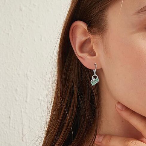 أقراط متدلية من الفضة الإسترليني على شكل أذن البحر على شكل قذيفة أذن البحر هدية مجوهرات بوهيمية للنساء والأم والأم in Kuwait