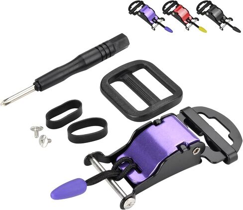 Helmet Quick Release Buckle Kit, Motorcycle Helmet Chin Strap Clip for Full Face, 3/4, Half Helmets With D-rings, Fast Release Fasteners Made by Safe Ratcheted Stainless Steel(Red) in Saudi Arabia