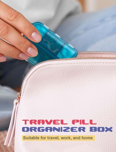 3 Pcs DIY Travel Pill Organizer with Labels Pocket Pharmacy, 3 Pill Box & 420 Medicine Labels, Portable Travel Essentials Mini Pill Container 7 Day Pill Case Storage Vitamin Fish Oil (Set B) in Kuwait