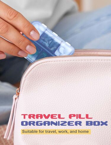 3 Pcs DIY Travel Pill Organizer with Labels Pocket Pharmacy, 3 Pill Box & 420 Medicine Labels, Portable Travel Essentials Mini Pill Container 7 Day Pill Case Storage Vitamin Fish Oil (Set B) in Kuwait