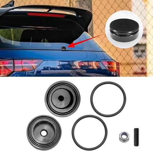 Car Rear Window Wiper Plug, Windshield Wiper Delete Cover Kits, Waterproof Vehicle Wiper Block Off Grommet Cap, Universal Automotive Accessories for SUV, Truck, RV and More（Black） in Kuwait