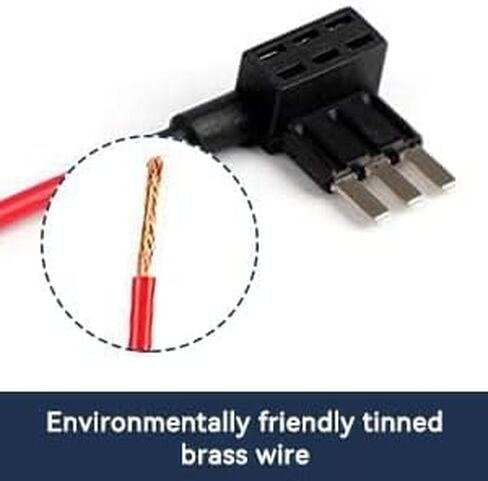 Add-a-Circuit Fuse, 3 ATM Fuse Tap Blade Fuse Mini Blade Fuse Holder Add-a-Circuit Fuse TAP Adapter Car Add-a-Circuit Automotive Fuse Adapter for Cars Trucks Boats (4) in Saudi Arabia