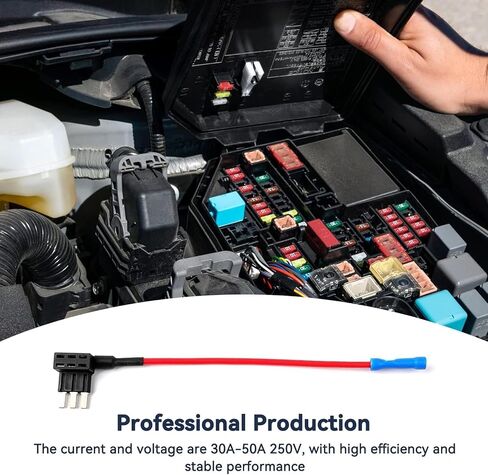 Add-a-Circuit Fuse, 3 ATM Fuse Tap Blade Fuse Mini Blade Fuse Holder Add-a-Circuit Fuse TAP Adapter Car Add-a-Circuit Automotive Fuse Adapter for Cars Trucks Boats (4) in Saudi Arabia