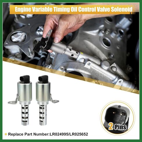 Motoforti 2pcs Variable Valve Timing Solenoid VVT for Land Rover LR2 2013-2015 Engine Camshaft Oil Control Valve No.LR024995/LR025652 Long-lasting in Saudi Arabia