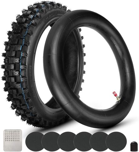 GREHUA 3.00-12 80/100-12 Dirt Bike Tire Inner Tube 12 Inch Rear for SSR 90cc 110cc 125cc PW80 CRF70 CRF110 XR70 KLX110 KX65 TTR90 TTR110 Suzuki JR80 Baja DR70 Coolster QG-214 Off Road Motocross Bike in Kuwait