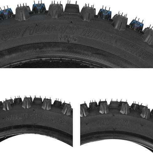 GREHUA 3.00-12 80/100-12 Dirt Bike Tire Inner Tube 12 Inch Rear for SSR 90cc 110cc 125cc PW80 CRF70 CRF110 XR70 KLX110 KX65 TTR90 TTR110 Suzuki JR80 Baja DR70 Coolster QG-214 Off Road Motocross Bike in Kuwait