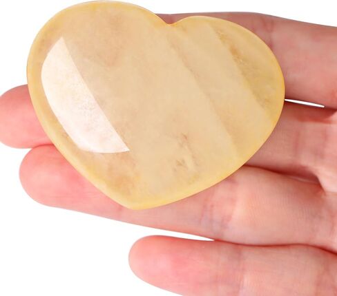 MAIBAOTA 45 mm Rose Quartz Crystal Heart Big Healing Crystals Pink Heart Love Crystal Stone Natural Reiki Gemstone Crystal Gifts for Mom Mothers Day Valentines Day Palm Worry Stones for Anxiety in Kuwait