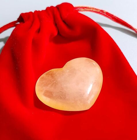 MAIBAOTA 45 mm Rose Quartz Crystal Heart Big Healing Crystals Pink Heart Love Crystal Stone Natural Reiki Gemstone Crystal Gifts for Mom Mothers Day Valentines Day Palm Worry Stones for Anxiety in Kuwait