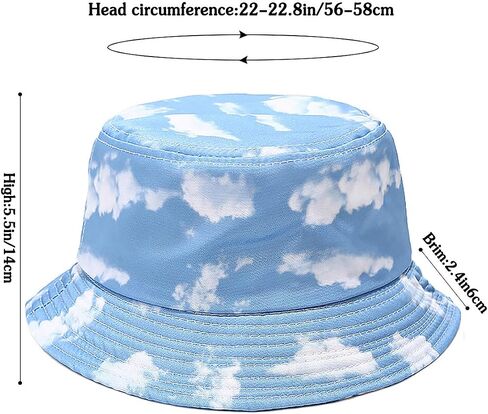 Trendy Bucket Hat Beach Sun Hat for Women Men Summer Sun Protection Fisherman Hat in Saudi Arabia