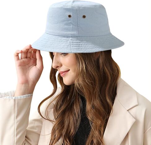 Trendy Bucket Hat Beach Sun Hat for Women Men Summer Sun Protection Fisherman Hat in Saudi Arabia
