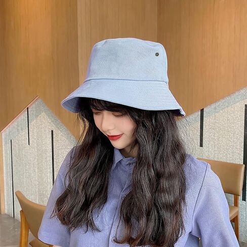Trendy Bucket Hat Beach Sun Hat for Women Men Summer Sun Protection Fisherman Hat in Saudi Arabia