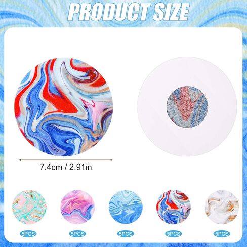 25pcs Sensor Covers for Libre 2/3, Waterproof Adhesive Patches Blood Glucose Monitor Patch Sensor Stickers CGM Overpatch Tape Compatible with Libre (Marble Gradient, 5 Styles) in Saudi Arabia
