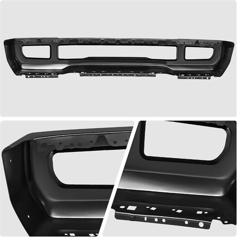 DNA MOTORING Front Bumper Compatible With Ford F250/F350 SD 2017-2019, Fits Models without Fog Lamps; With Fender Flares, FO1002439, Chrome, BUMP-F-F25017-FB-01-CH in Saudi Arabia