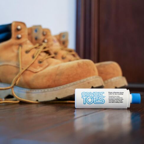 On Your Toes Foot Powder, Natural Aluminum-Free Shoe Odor Eliminator 1-Pack | Fast-acting, long-lasting, no perfume, podiatrist recommended, up to 3 pairs of shoes per bottle for kids, men & women, USA in Saudi Arabia