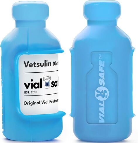 VIAL SAFE for Pets | Insulin Vial Protector Case | Secure Insulin Bottle Protector & Cover for 10mL Vials - Fits Vetsulin 10mL | 2-Pack | Paw Prints in Saudi Arabia