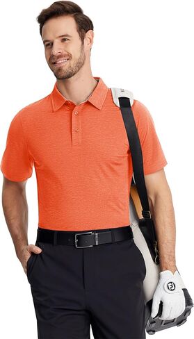 TACVASEN Men's Short Sleeve Polo Shirt Moisture Wicking Casual Business Sports Breathable Golf Shirt in Saudi Arabia