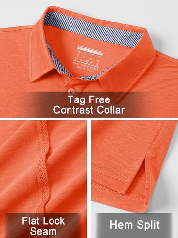 TACVASEN Men's Short Sleeve Polo Shirt Moisture Wicking Casual Business Sports Breathable Golf Shirt in Saudi Arabia
