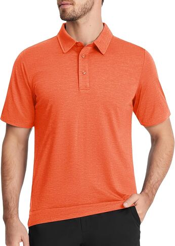 TACVASEN Men's Short Sleeve Polo Shirt Moisture Wicking Casual Business Sports Breathable Golf Shirt in Saudi Arabia