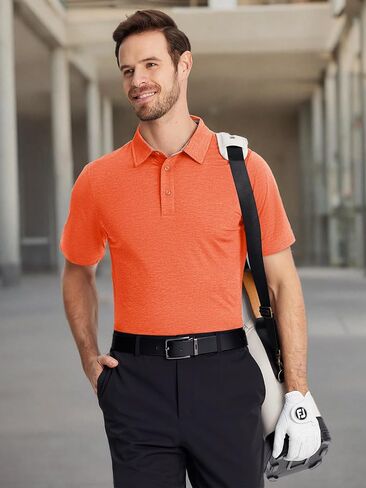 TACVASEN Men's Short Sleeve Polo Shirt Moisture Wicking Casual Business Sports Breathable Golf Shirt in Saudi Arabia