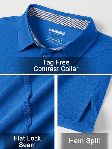 TACVASEN Men's Short Sleeve Polo Shirt Moisture Wicking Casual Business Sports Breathable Golf Shirt in Saudi Arabia