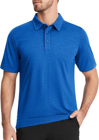 TACVASEN Men's Short Sleeve Polo Shirt Moisture Wicking Casual Business Sports Breathable Golf Shirt in Saudi Arabia
