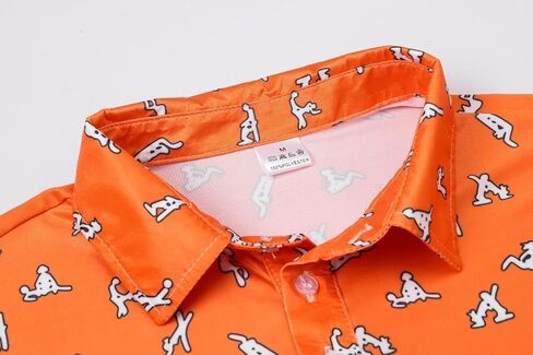 MOXILYN Golf Shirts for Men Moisture Wicking Quick-Dry Print Short Sleeve Performance Golf Polos in Saudi Arabia