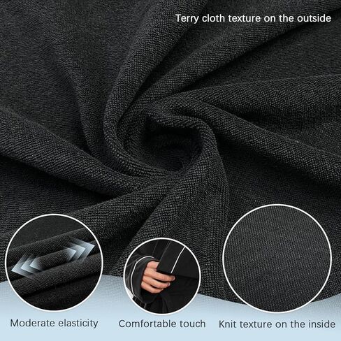 U2SKIIN Mens Bathrobes 100% Cotton Terry Cloth Robe, Soft Lightweight Long Spa Bathrobe for Men in Kuwait