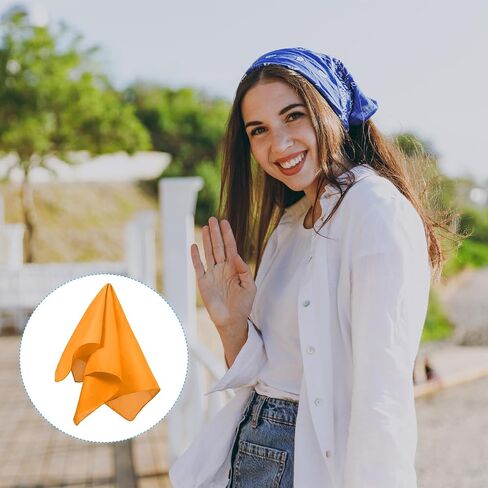 PATIKIL Large Solid Color Bandanas, Bulk Blank Head Bandannas Multifunctional Headband Scarf Neckerchief for Women and Men in Kuwait