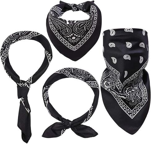 MissShorthair Novelty Paisley Bandanas Large 12 Pack 100% قطن كاوبوي باندانا للرجال in Kuwait