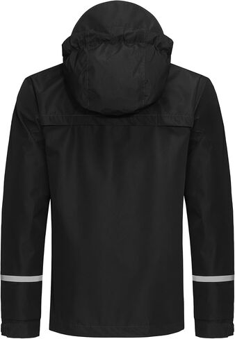 SWISSWELL Boys Rain Gear Waterproof Rain Jackets and Pants Kid Rain Gear Suit Lightweight for Camping Biking Outdoor in Kuwait