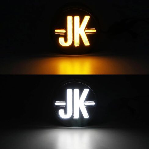 مصابيح إشارة الانعطاف LED متوافقة مع Wrangler JK JKU 2007-2018، مصابيح إشارة الانعطاف ومواقف السيارات، 2024 NEW، المفضلة لعشاق الطرق الوعرة لـ JK، الضوء الأبيض والأصفر (عدسة مدخنة) in Kuwait