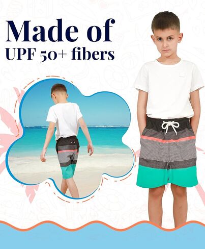 KAILUA SURF Boys Swim Trunks Boys Bathing Suit Quick Dry Boardshorts for Boys Sizes from 2T to 18/20 in Kuwait