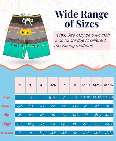 KAILUA SURF Boys Swim Trunks Boys Bathing Suit Quick Dry Boardshorts for Boys Sizes from 2T to 18/20 in Kuwait