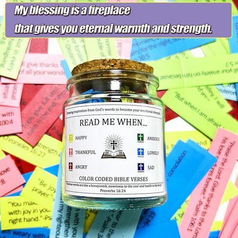 Bible Verse Jar, Read Me When Bible Verses Jar, The Hope Jar Bible Verses, Christian Gifts for Women Men, Graduation gift, Bible Verses in a Jar, Religious Gift, Prayer Jar, Hope Jar. (2pcs) in Saudi Arabia