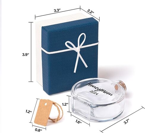 Honeymoon Sand Keepsake Jar 2024，Bridal Shower Gift, Wedding Gift, Engagement Gift, Honeymoon Gift, Travel Gift for Couples, Newlywed, Fiance(Gift Box Includes) - 40ml Glass in Saudi Arabia