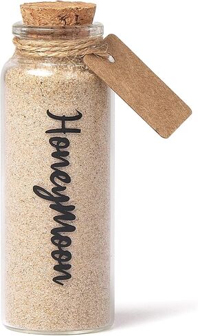 Honeymoon Sand Keepsake Jar 2024，Bridal Shower Gift, Wedding Gift, Engagement Gift, Honeymoon Gift, Travel Gift for Couples, Newlywed, Fiance(Gift Box Includes) - 40ml Glass in Saudi Arabia