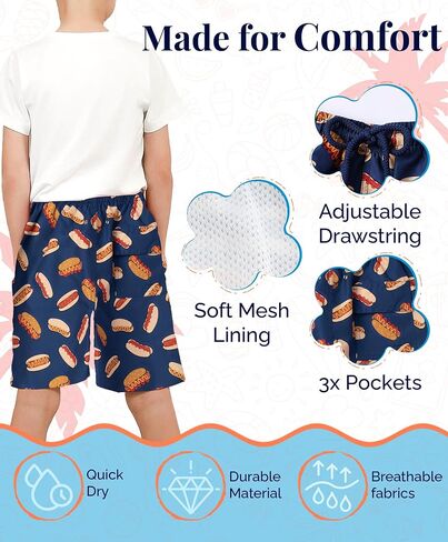 KAILUA SURF Boys Swim Trunks Boys Bathing Suit Quick Dry Boardshorts for Boys Sizes from 2T to 18/20 in Kuwait