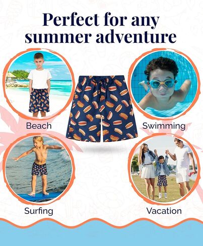 KAILUA SURF Boys Swim Trunks Boys Bathing Suit Quick Dry Boardshorts for Boys Sizes from 2T to 18/20 in Kuwait
